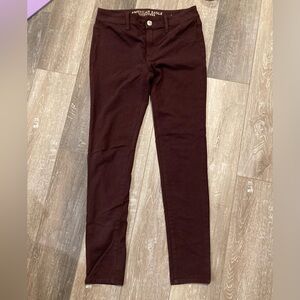 American Eagle Women's Burgundy Jeans Jeggings size 6